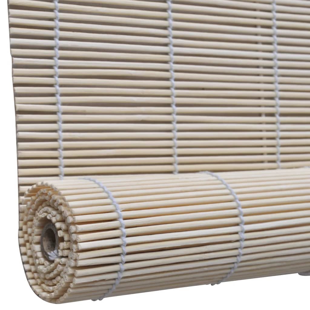 Bamboo Roller Blinds 2 pcs 120x160 cm Natural